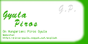 gyula piros business card